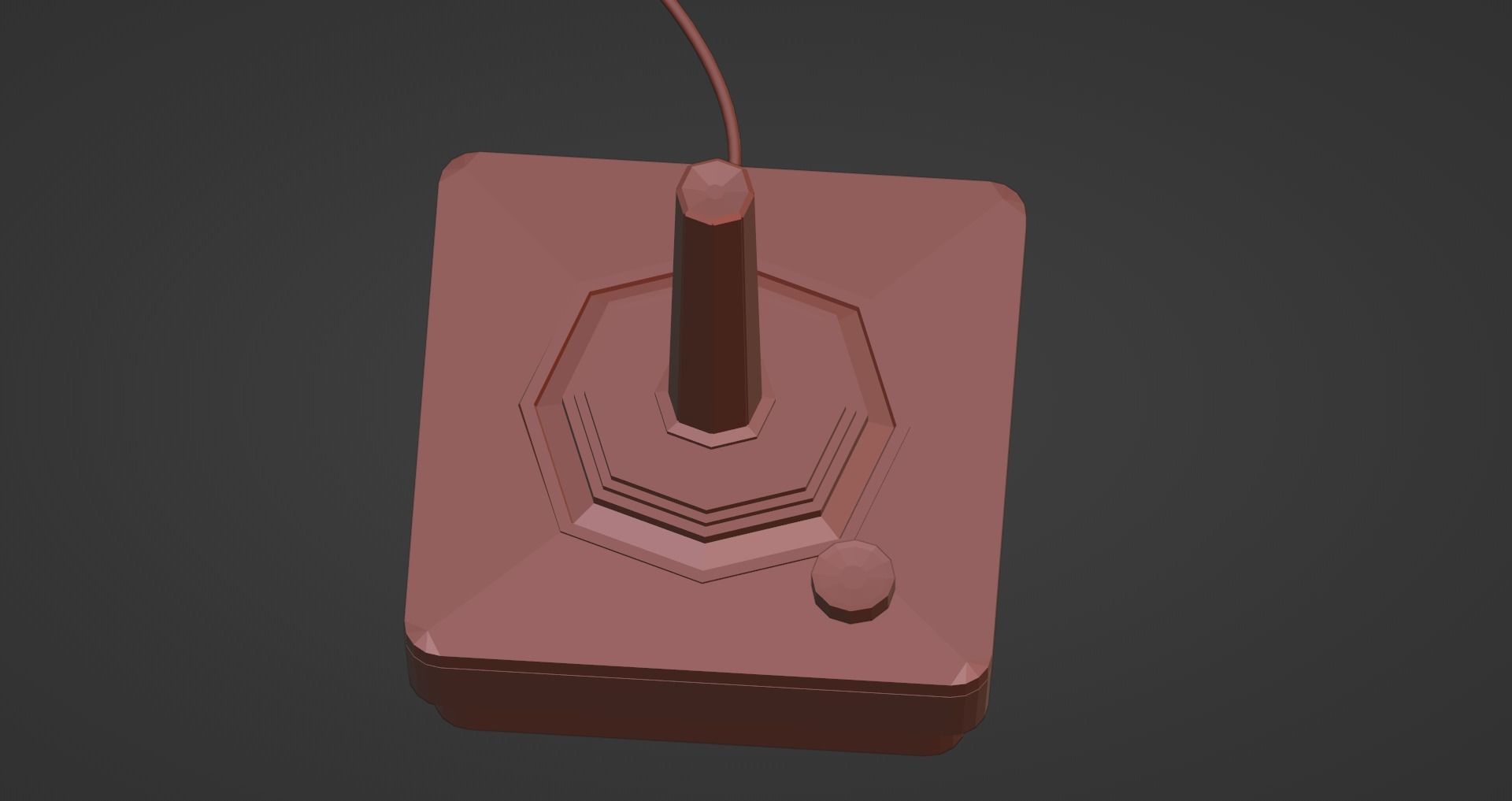 Arcade Joystick classic  Low-poly 3D model_7