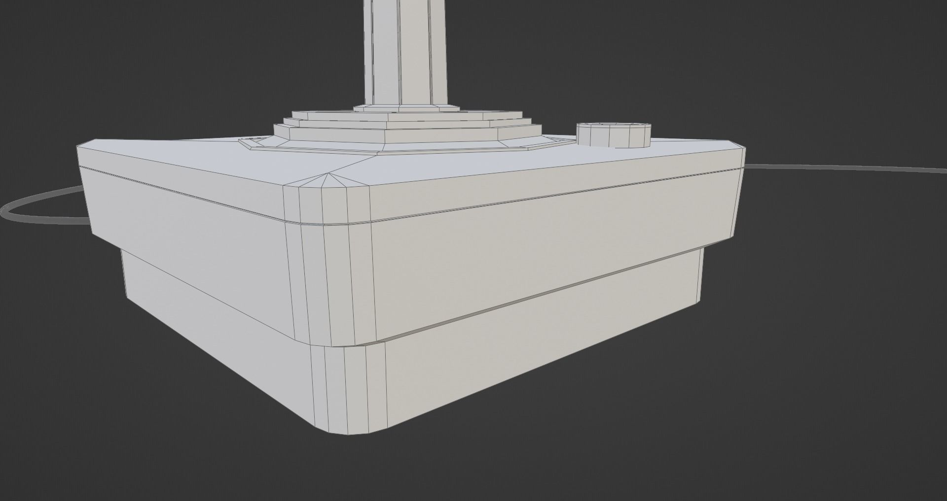 Arcade Joystick classic  Low-poly 3D model_9