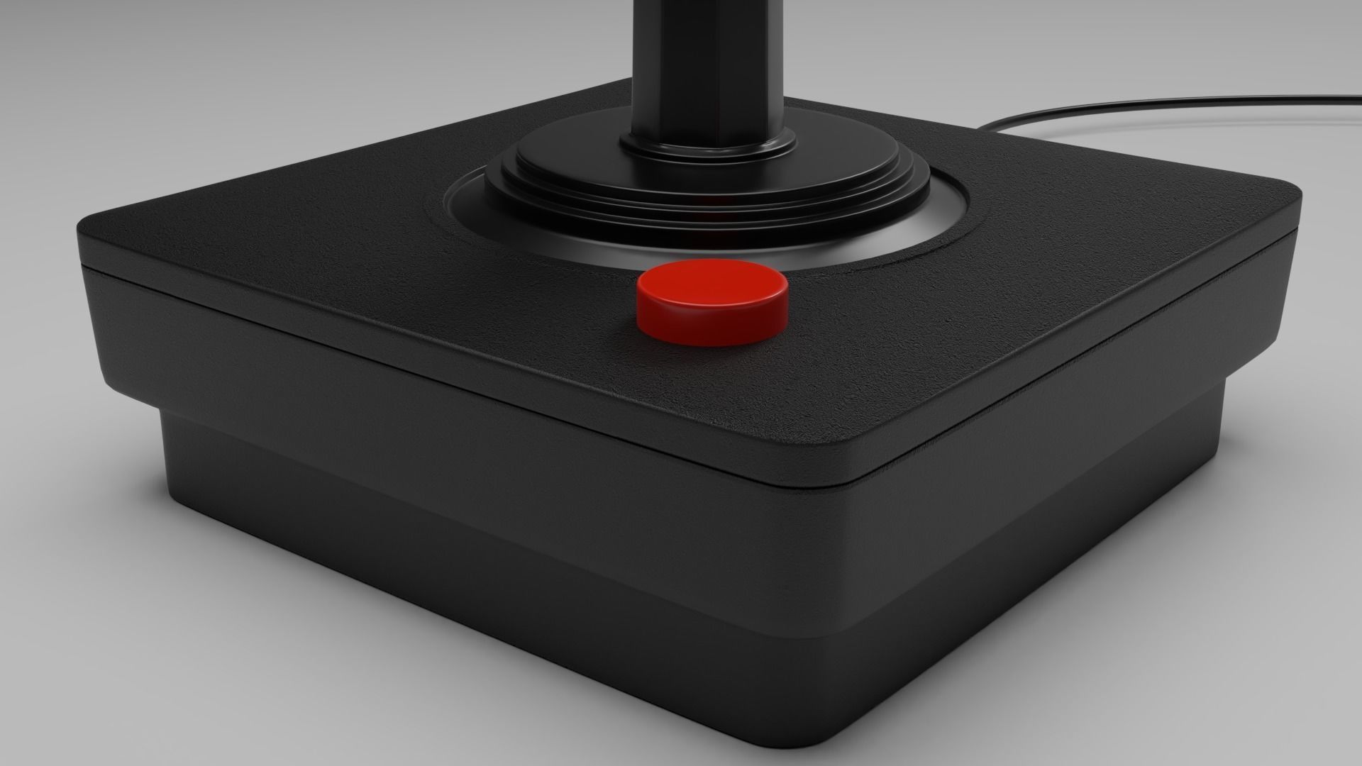 Arcade Joystick classic  Low-poly 3D model_1