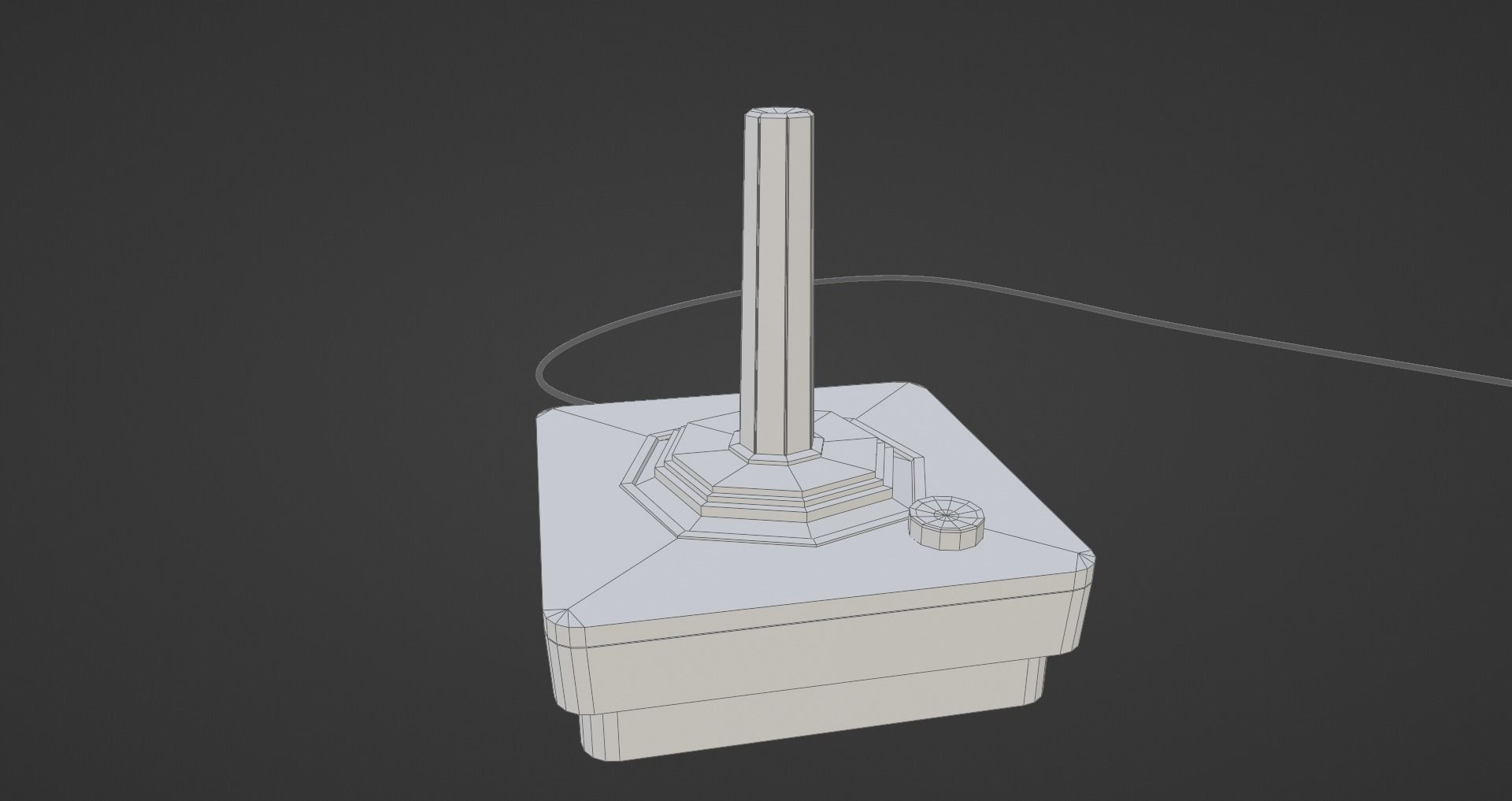Arcade Joystick classic  Low-poly 3D model_8