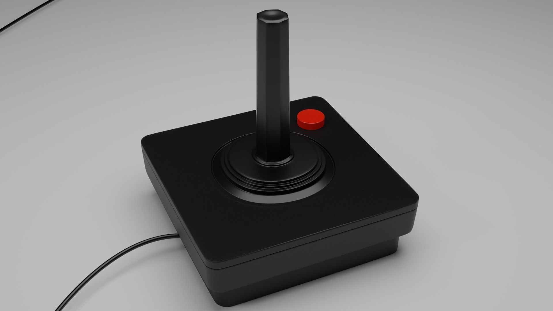 Arcade Joystick classic  Low-poly 3D model_2