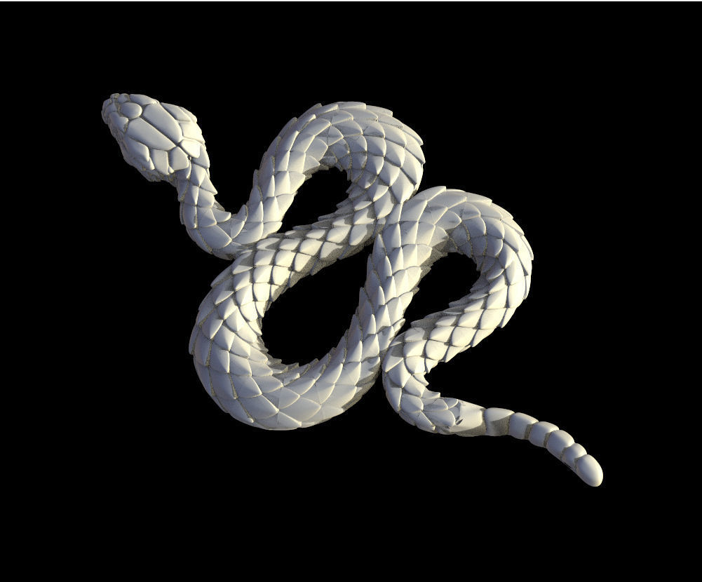 snake 3D print model_1