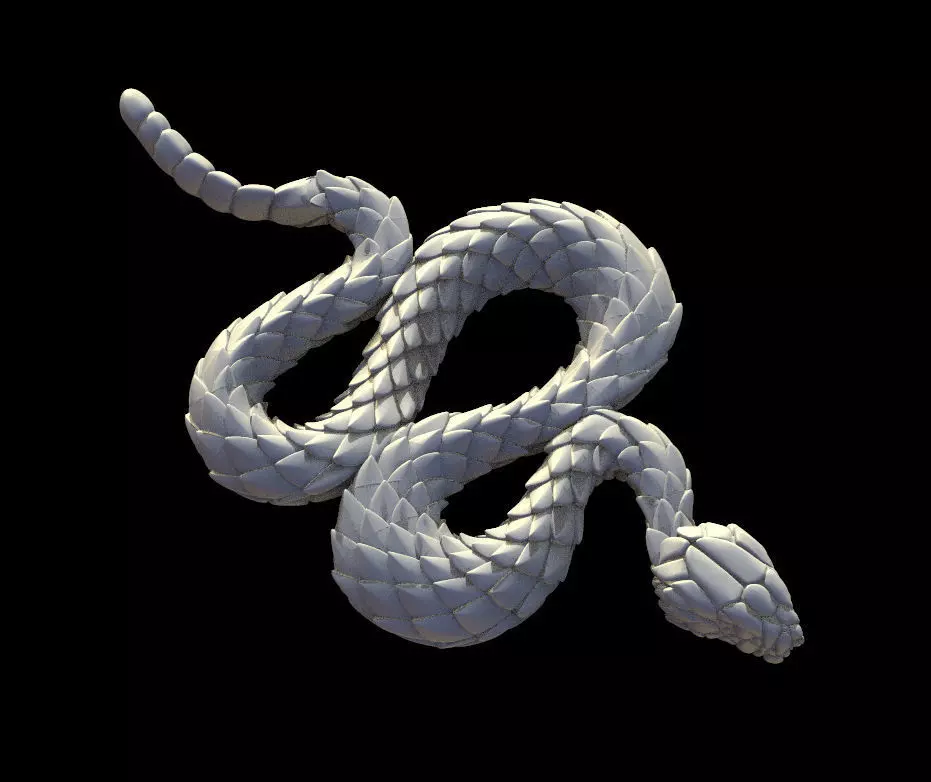 snake 3D print model_0
