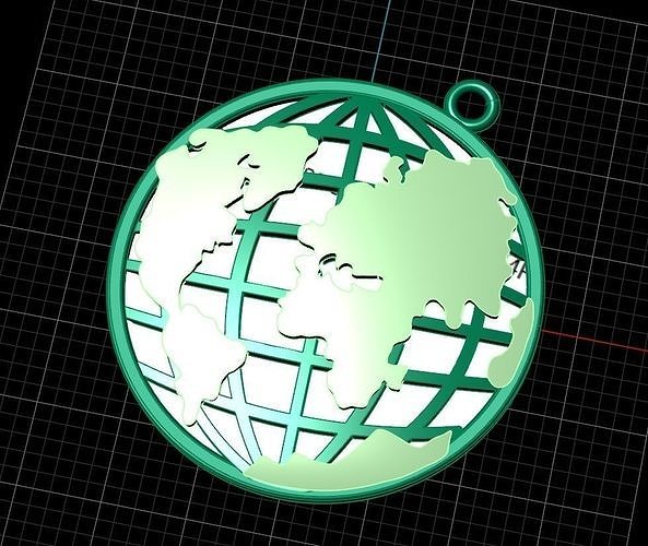 pendent earth 3D print model