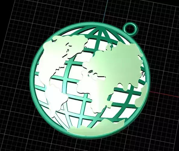 pendent earth 3D print model