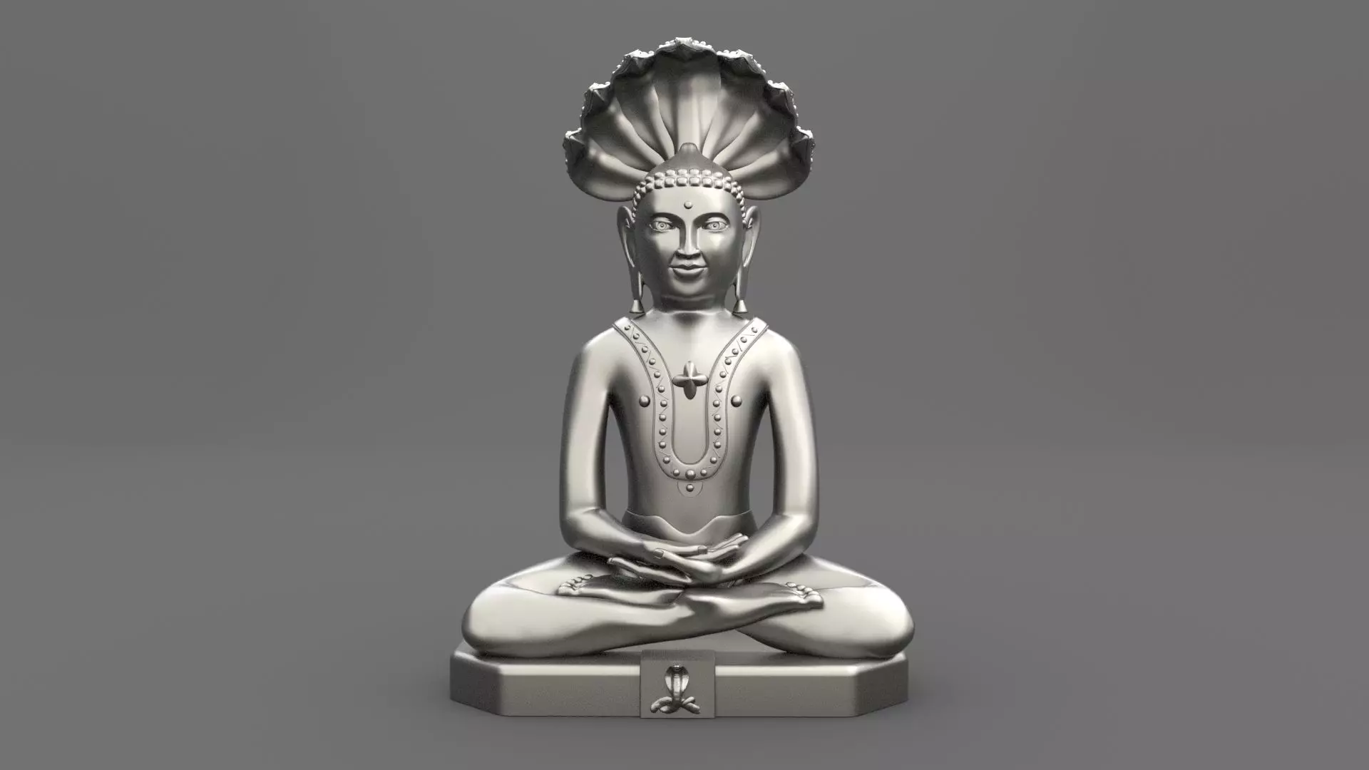 Mahavir swami  statue for 3d print 3D print model_0