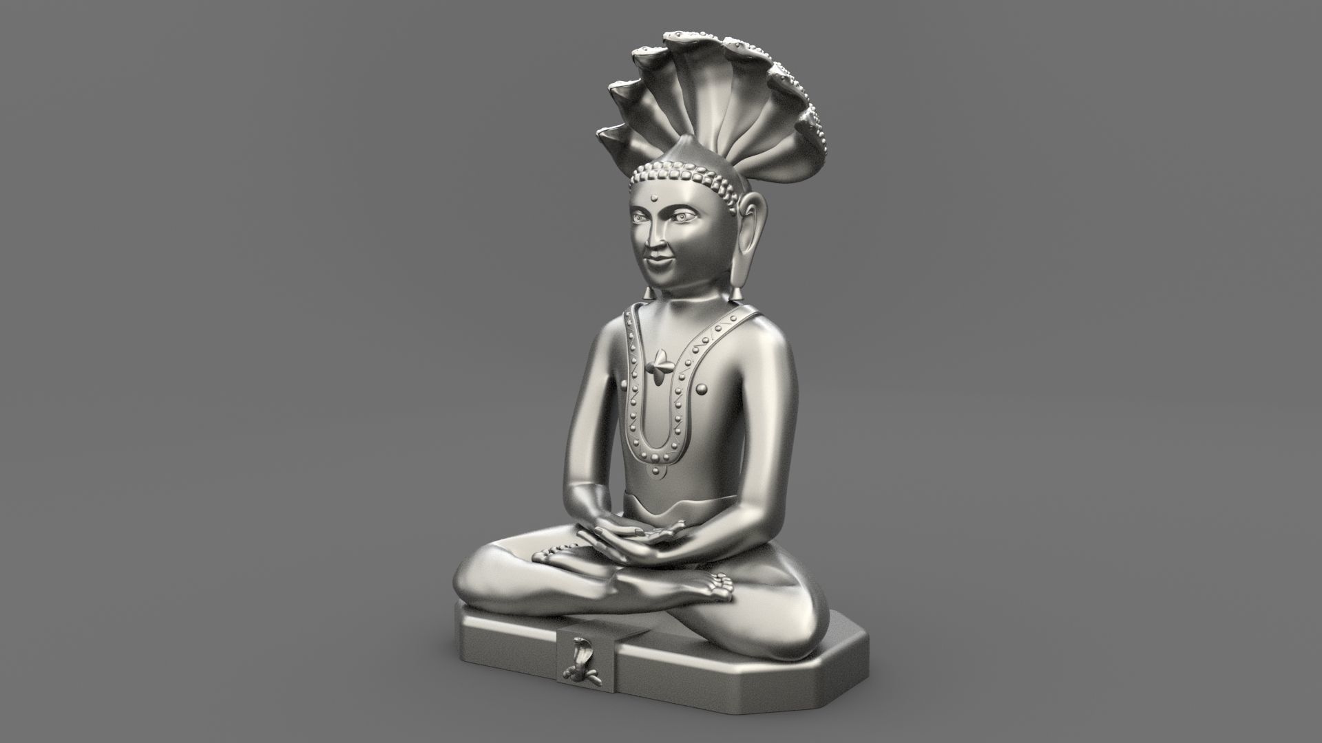 Mahavir swami  statue for 3d print 3D print model_1