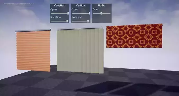 Free UE4 blinds blueprints collection Free low-poly 3D model