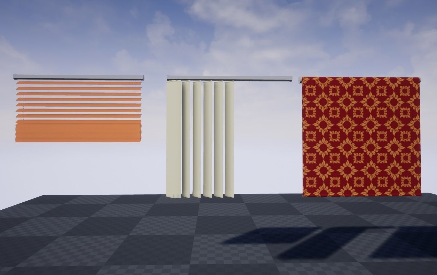 Free UE4 blinds blueprints collection Free low-poly 3D model_3