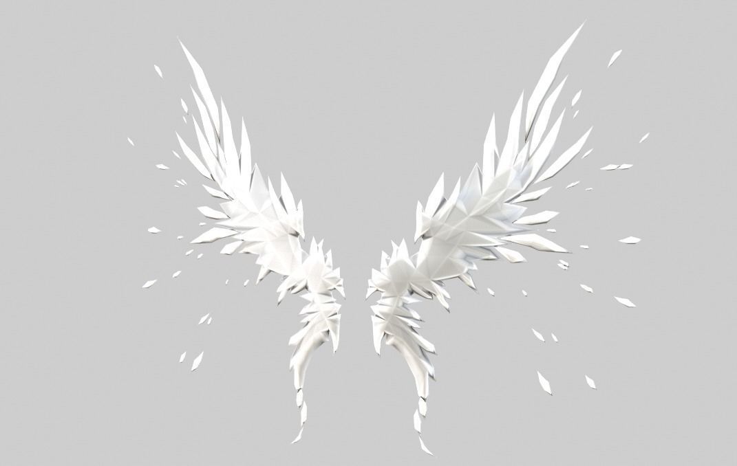 Crystal Wing Low-poly 3D model_10