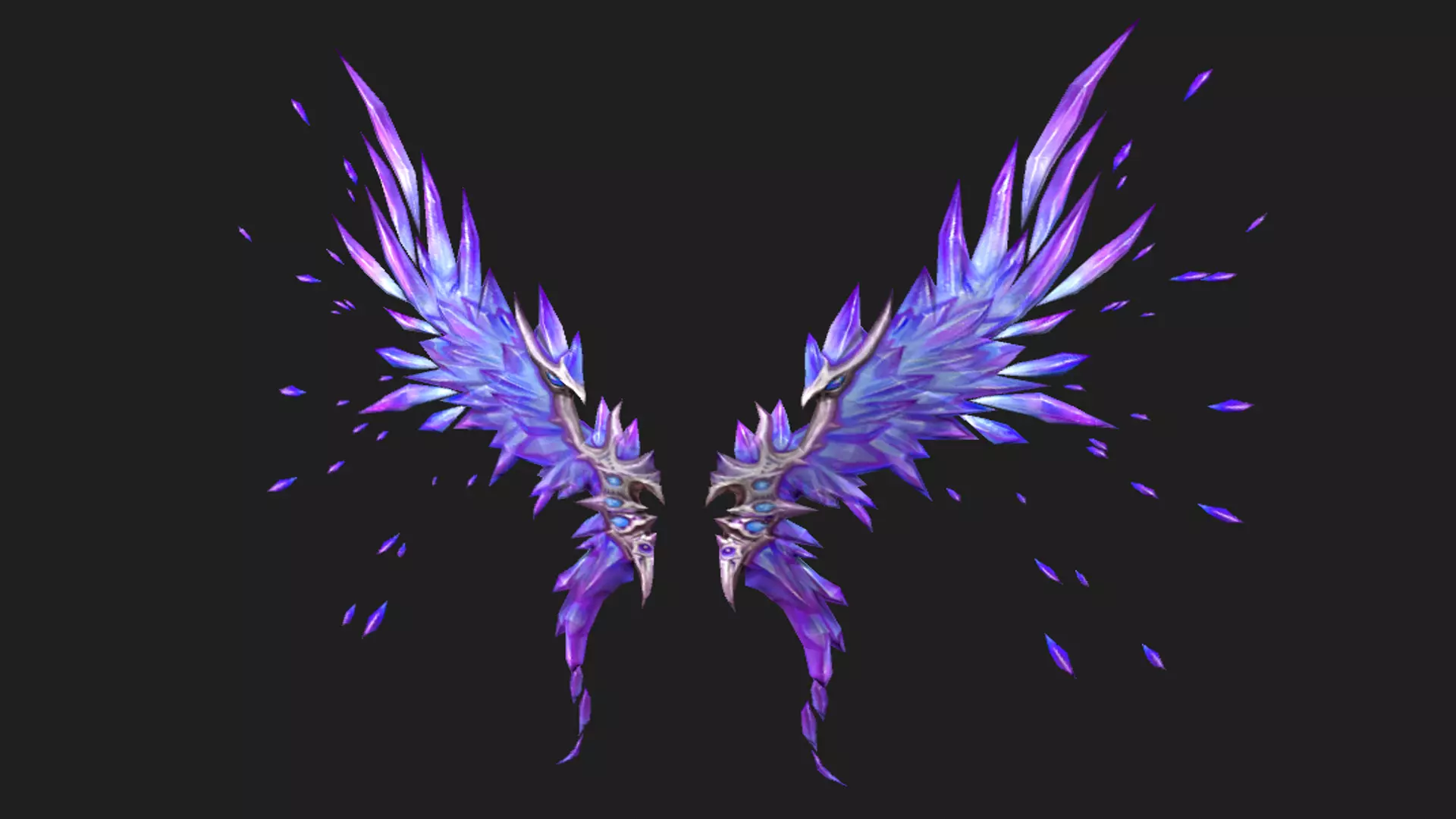 Crystal Wing Low-poly 3D model_0