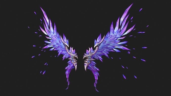 Crystal Wing Low-poly 3D model