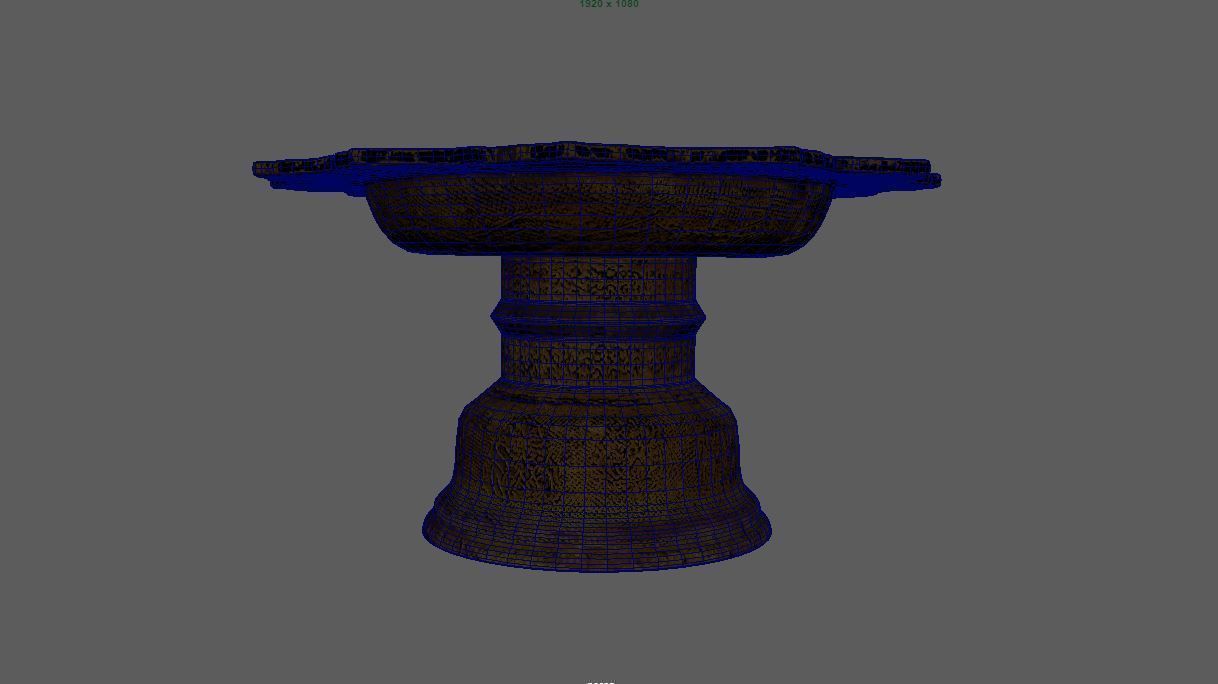 Phan - Thai Pedestal tray  3D model_4