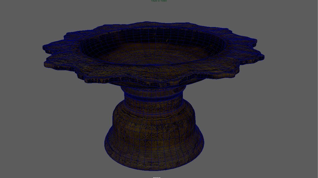 Phan - Thai Pedestal tray  3D model_5