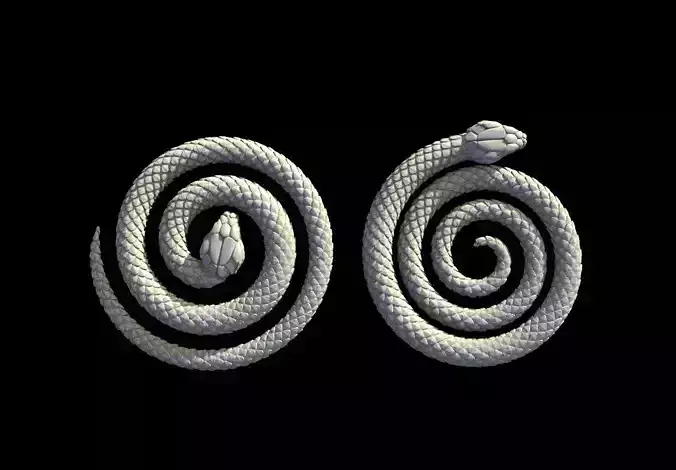 snake two snakes 3D print model