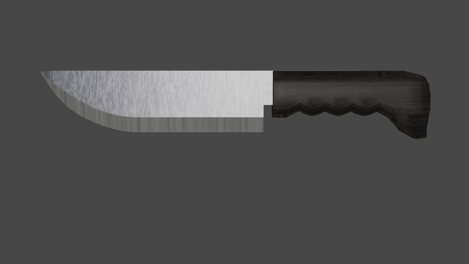 Low Poly Kitchen Knife Low-poly 3D model_1