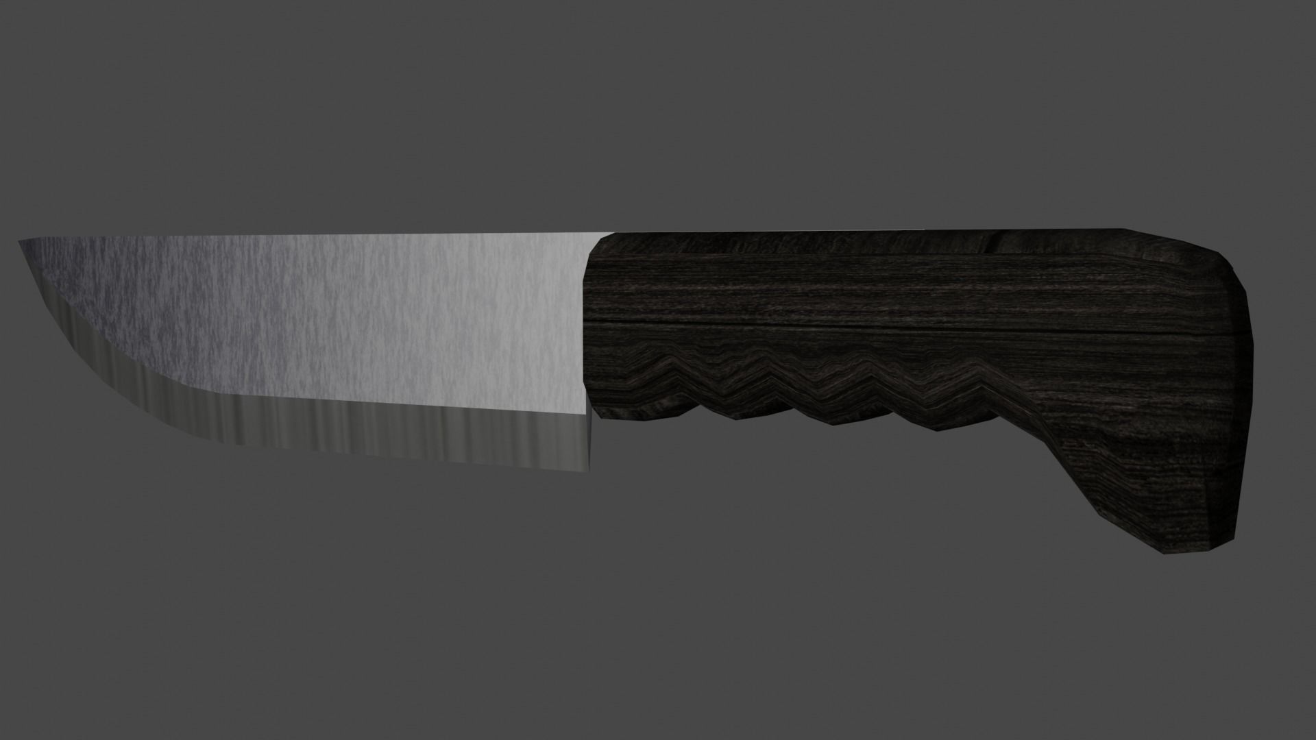 Low Poly Kitchen Knife Low-poly 3D model_2