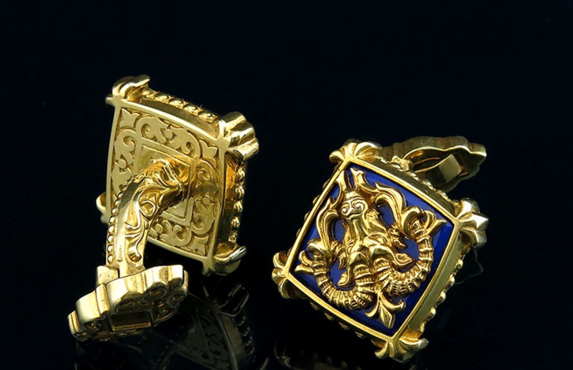 Zodiac signs Cufflinks Ram 3D print model_3