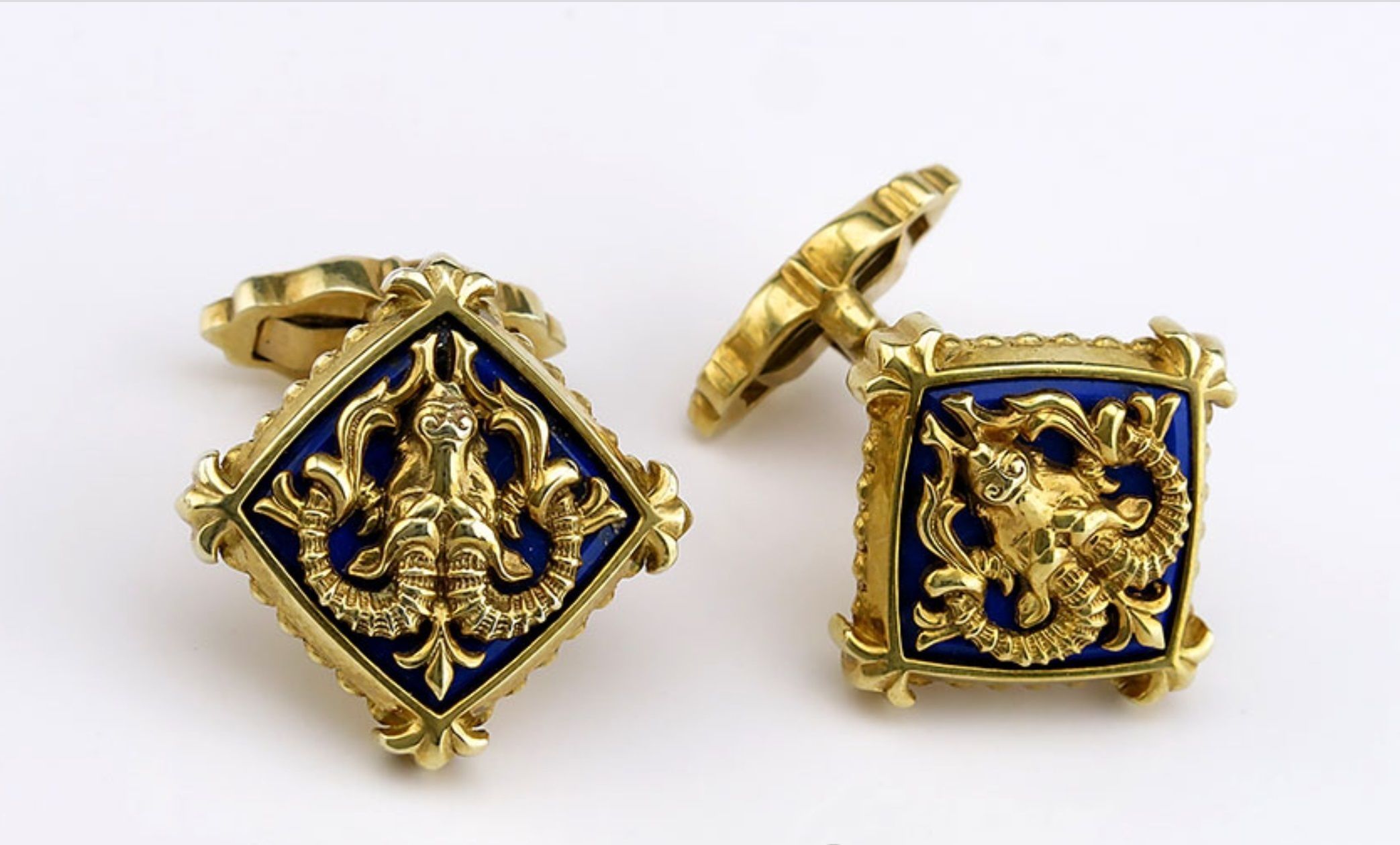 Zodiac signs Cufflinks Ram 3D print model_6