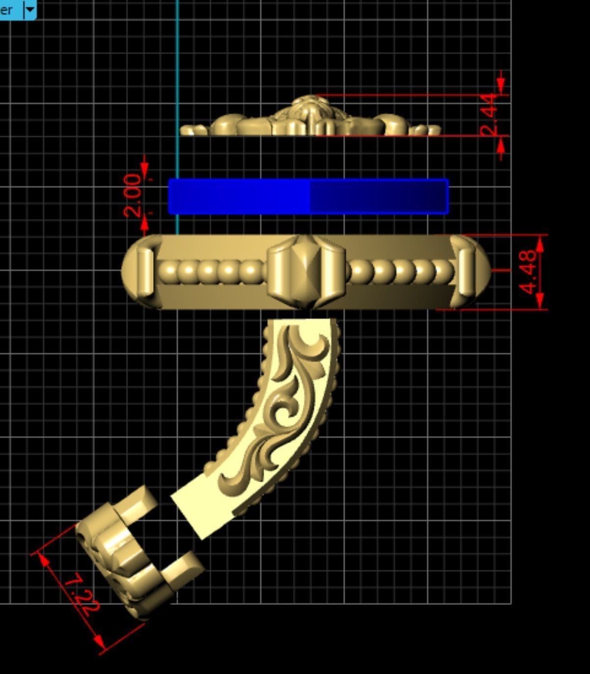 Zodiac signs Cufflinks Ram 3D print model_11