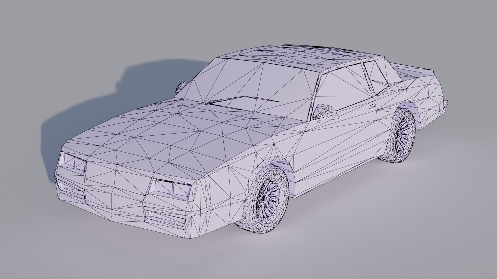 old classic monte carlo ss 1986 Free low-poly 3D model_2