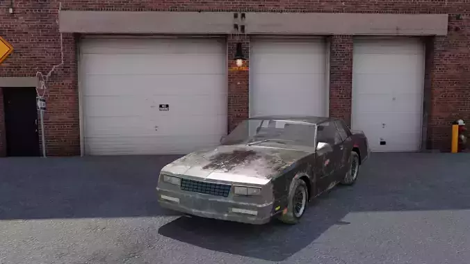 old classic monte carlo ss 1986 Free low-poly 3D model