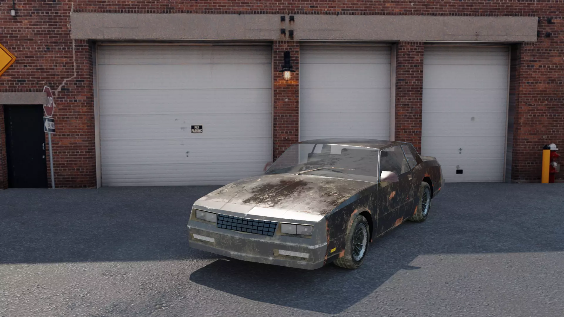 old classic monte carlo ss 1986 Free low-poly 3D model_0