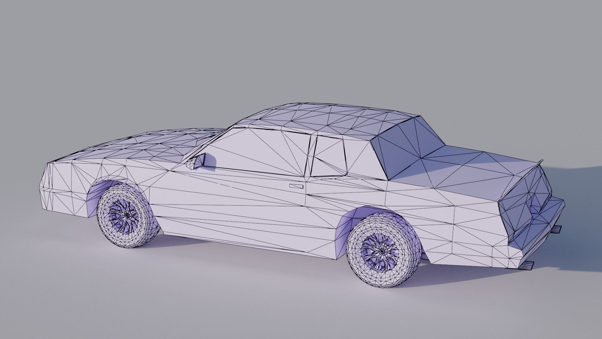 old classic monte carlo ss 1986 Free low-poly 3D model_4