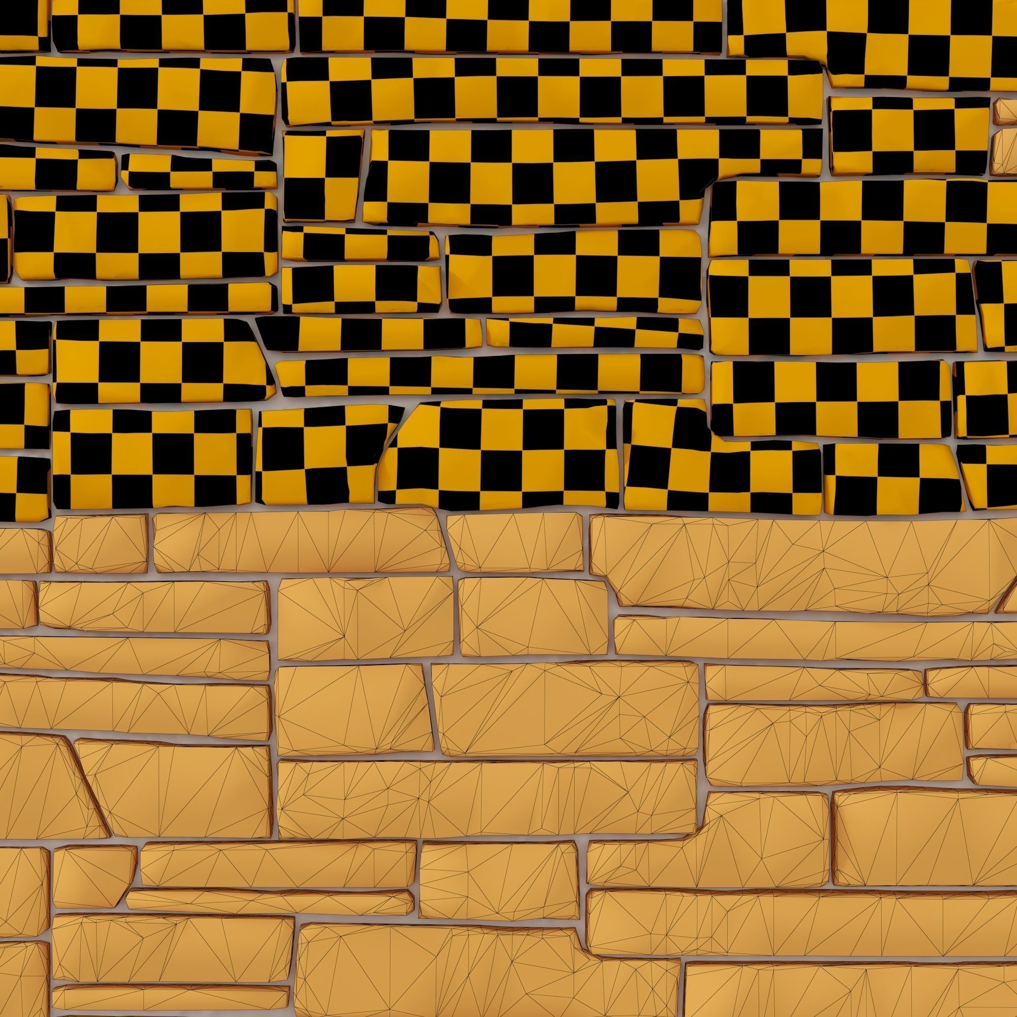 Wall stone clincer panel many part n1 3D model_27