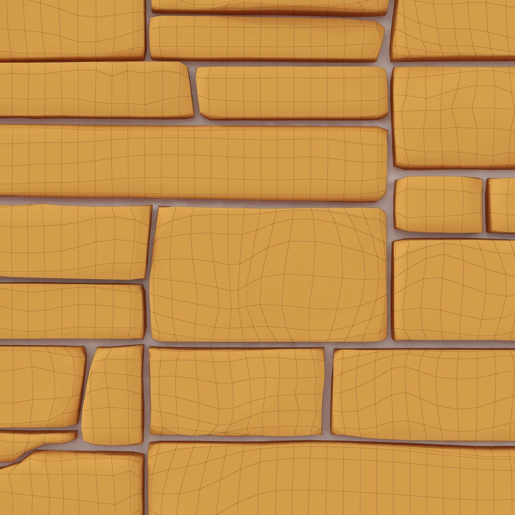 Wall stone clincer panel many part n1 3D model_22