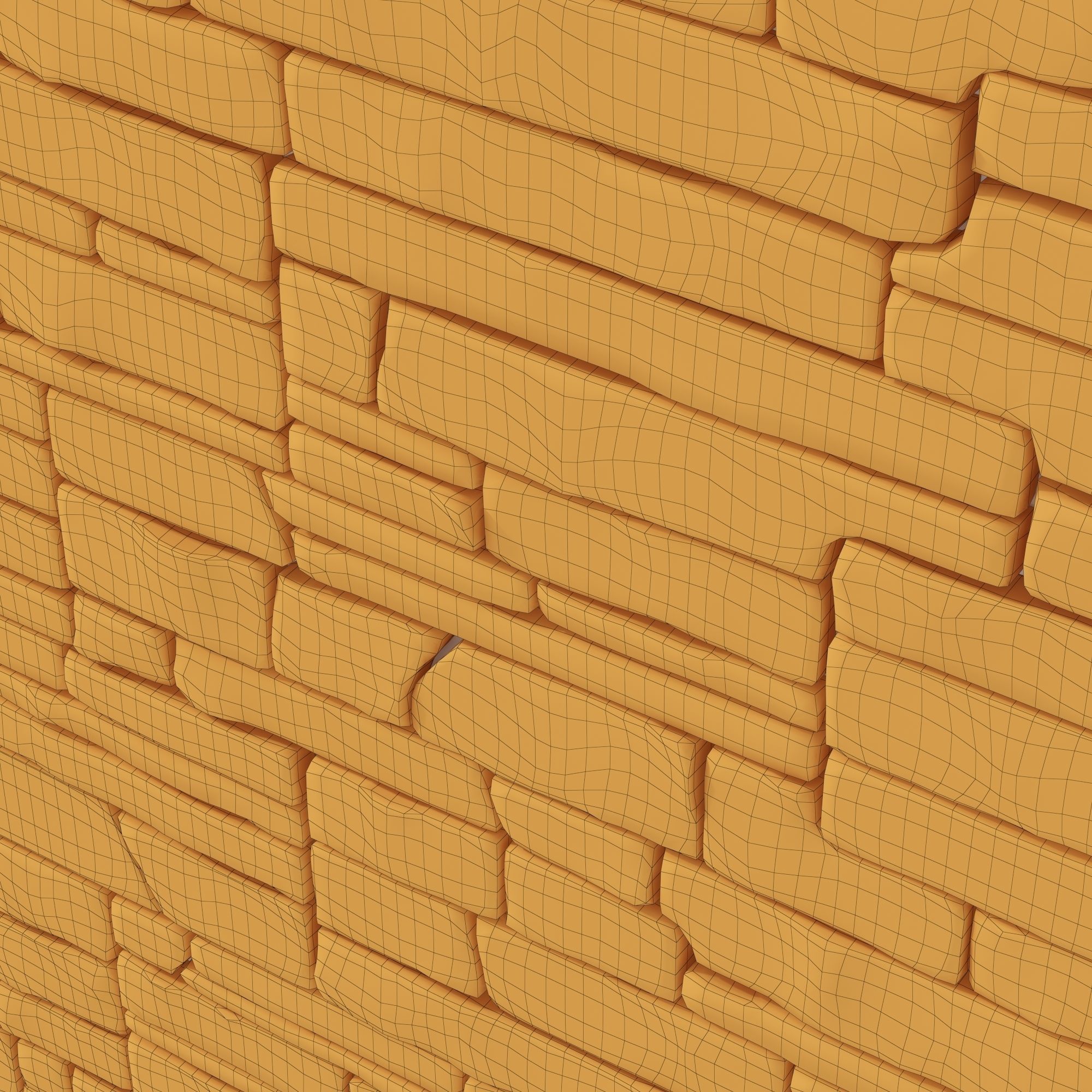 Wall stone clincer panel many part n1 3D model_24