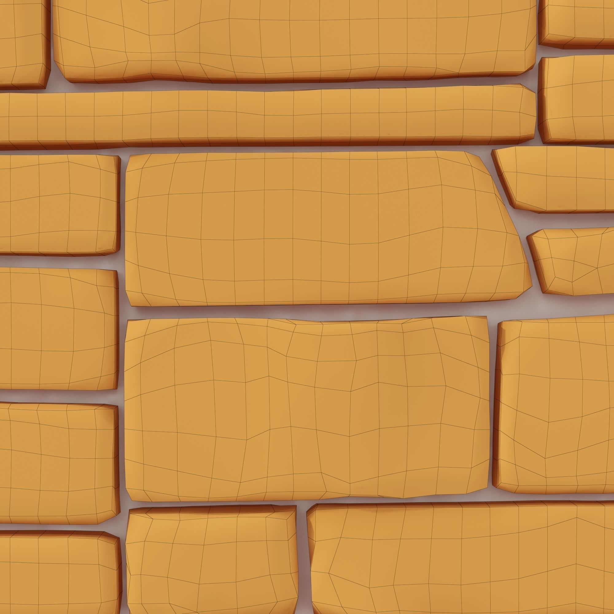 Wall stone clincer panel many part n1 3D model_26