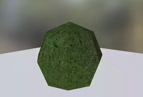 Low-poly Bush grass on table