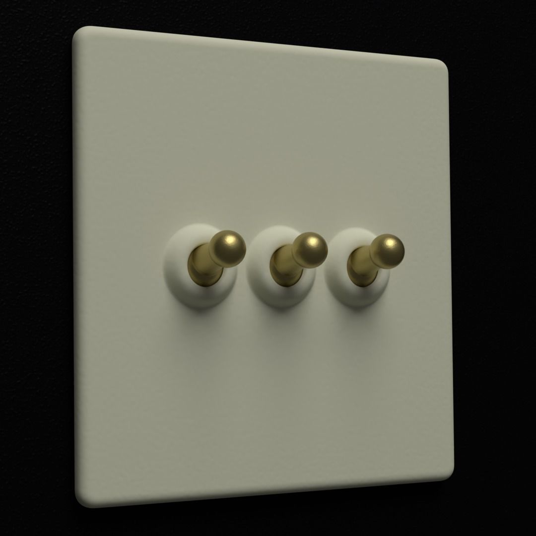 D and R Electrical Sockets or Outlets and Switches 3D model_28