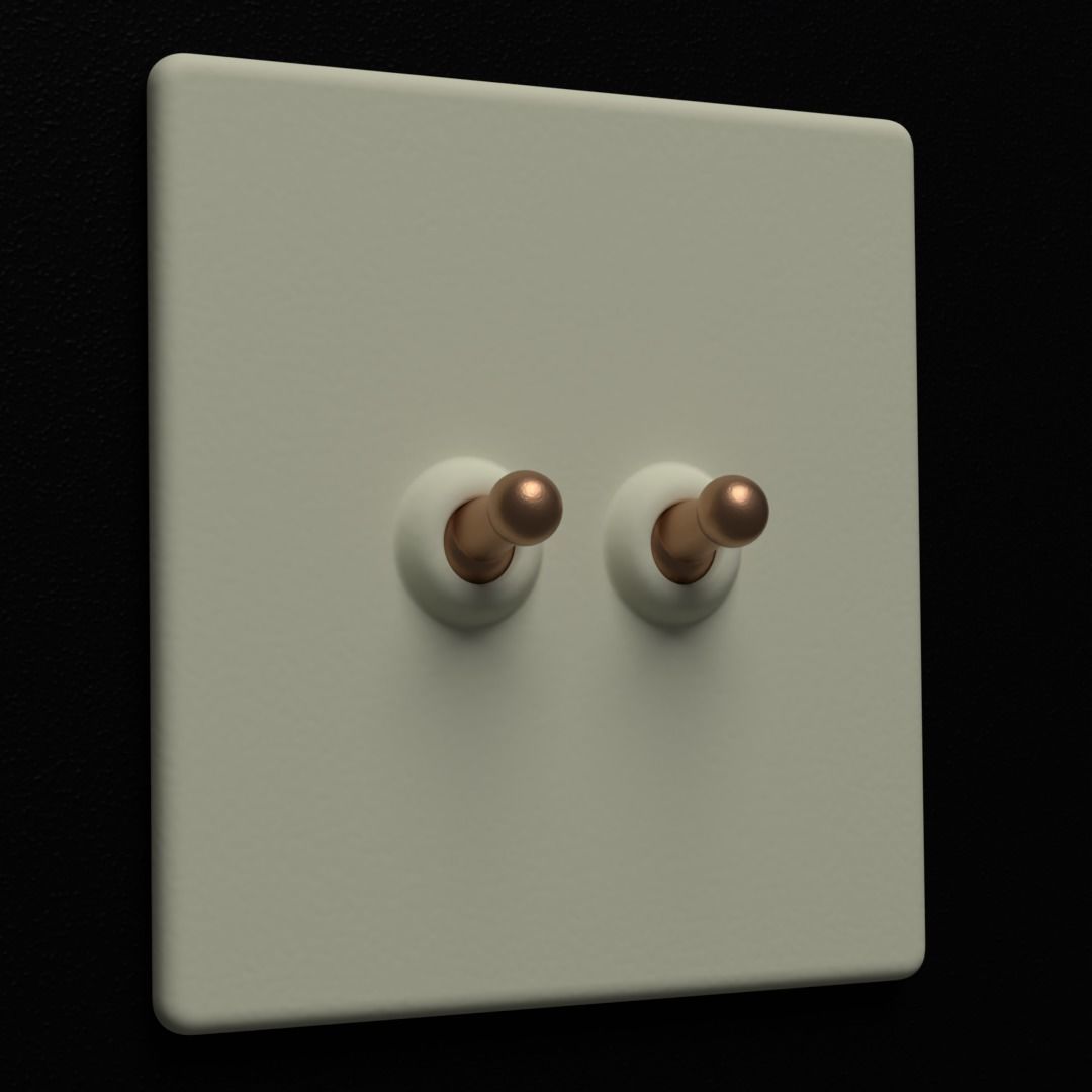 D and R Electrical Sockets or Outlets and Switches 3D model_26