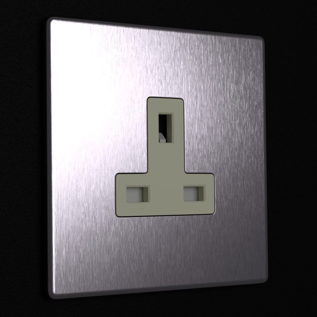D and R Electrical Sockets or Outlets and Switches 3D model_25