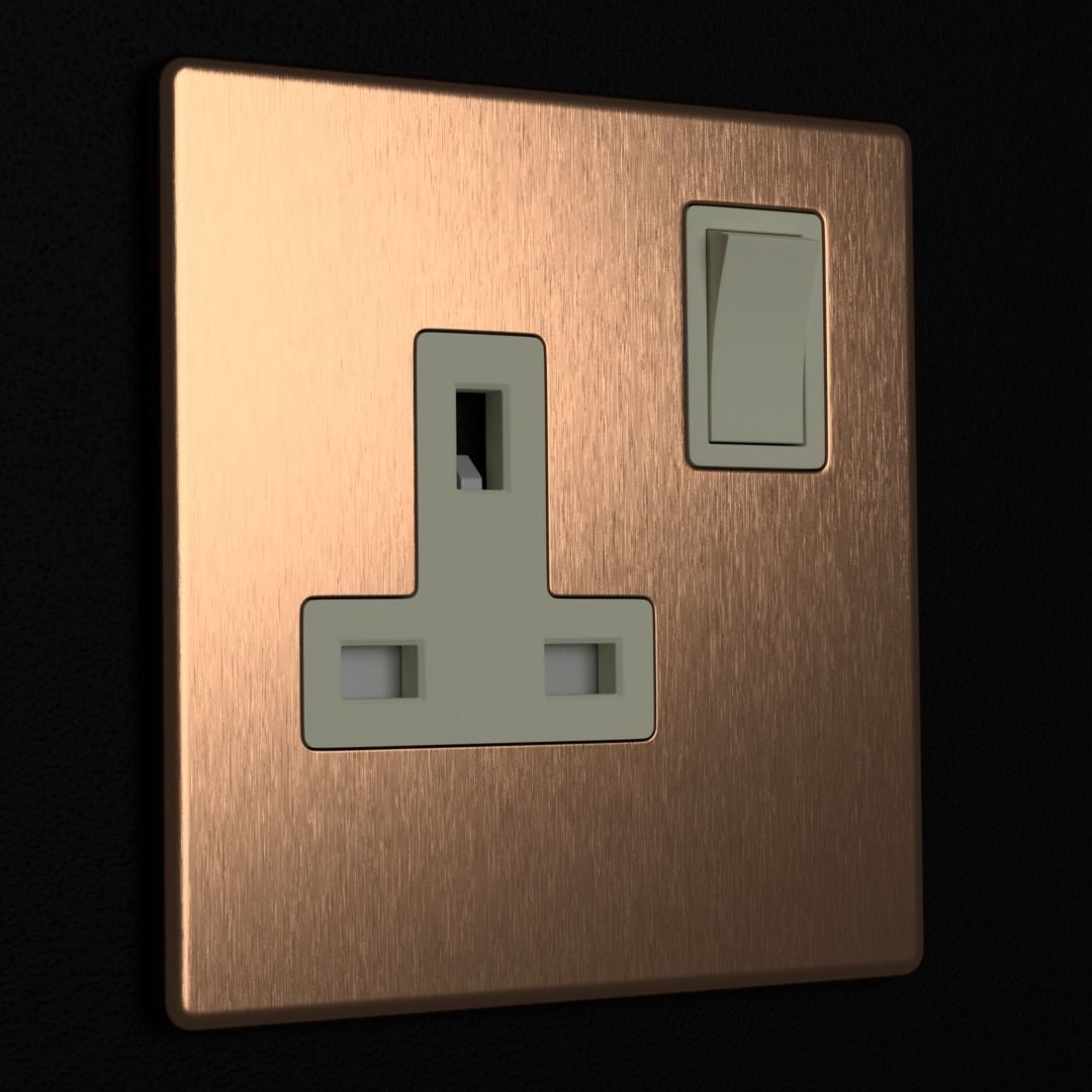 D and R Electrical Sockets or Outlets and Switches 3D model_24