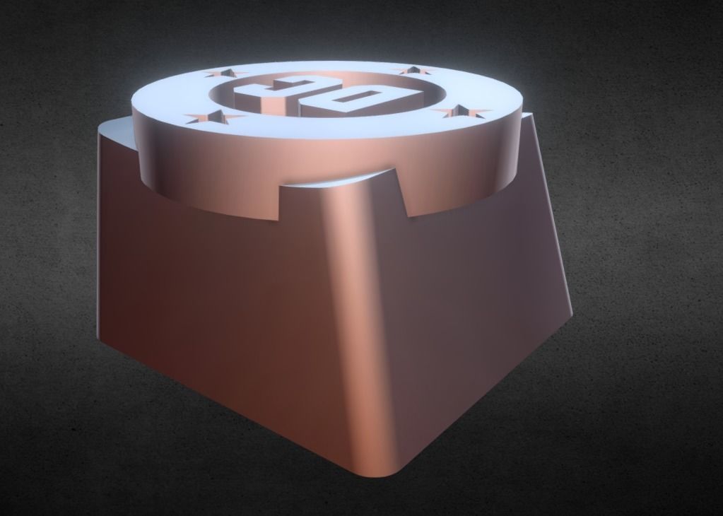 DC Bullet Keycap 3D print model_5