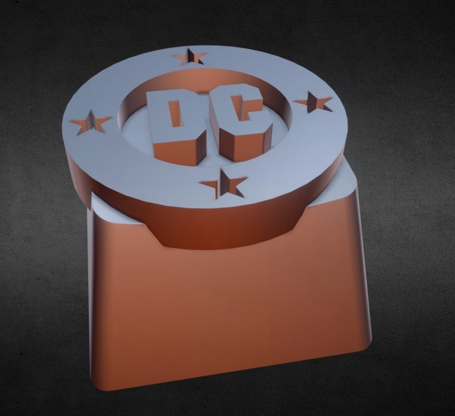 DC Bullet Keycap 3D print model_7
