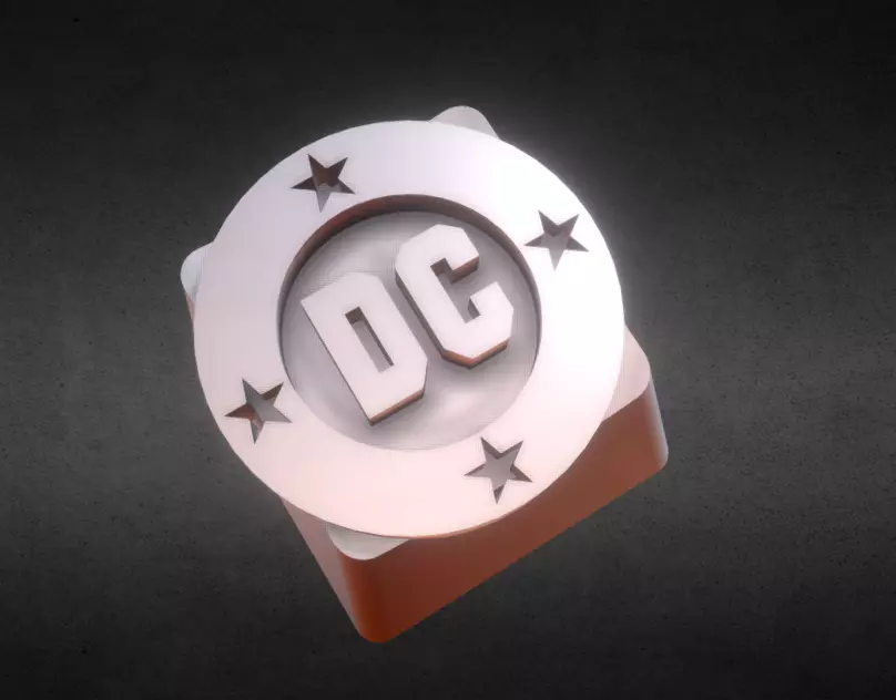 DC Bullet Keycap 3D print model_0