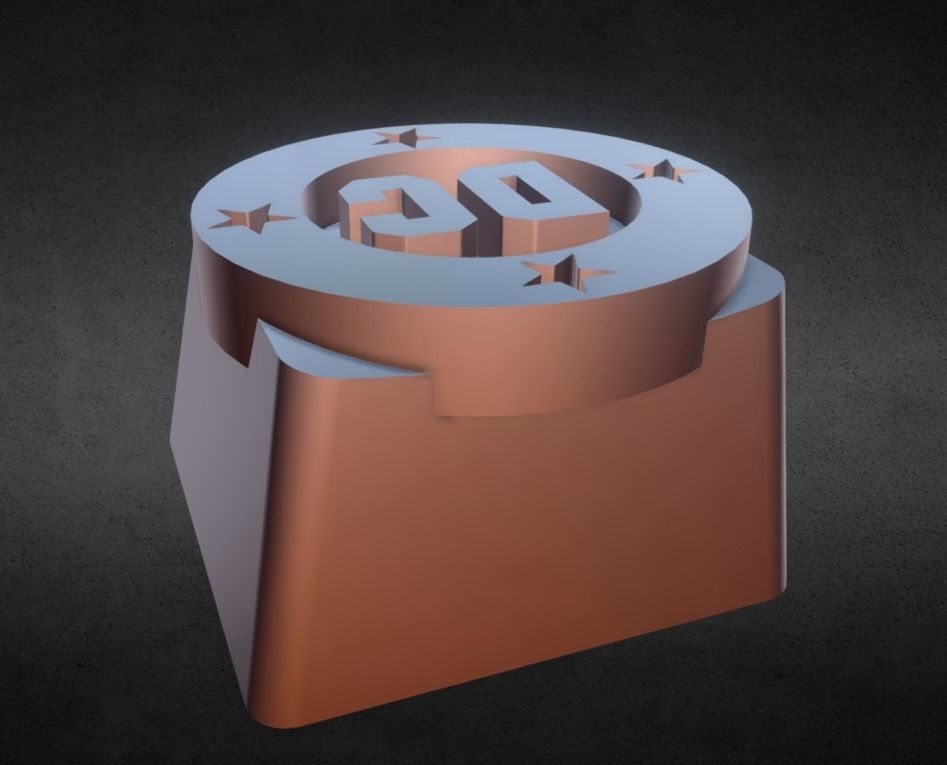 DC Bullet Keycap 3D print model_4