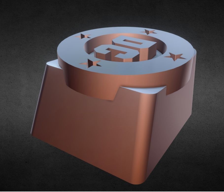 DC Bullet Keycap 3D print model_3