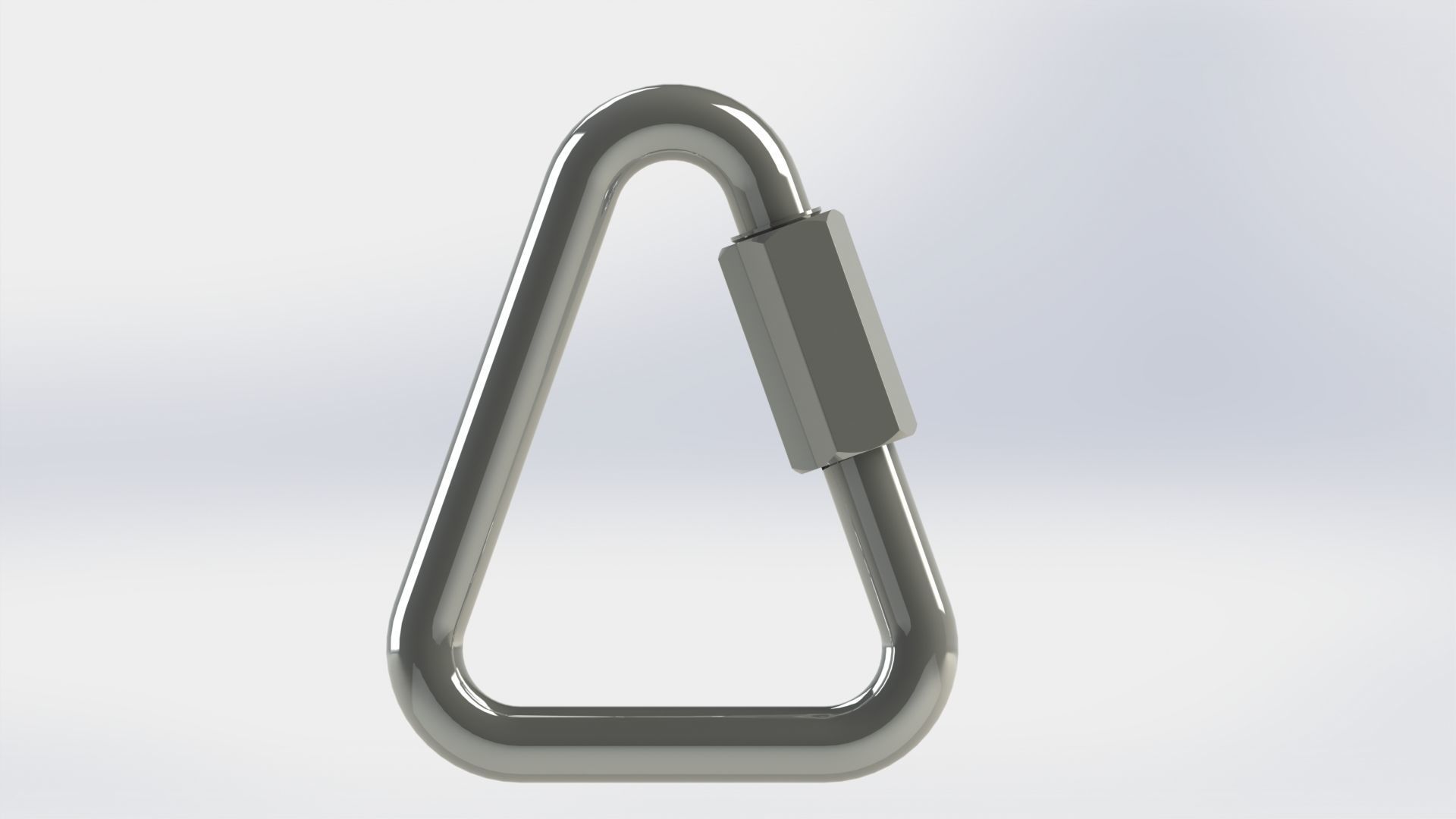 Triangular carabiner 3D model_1