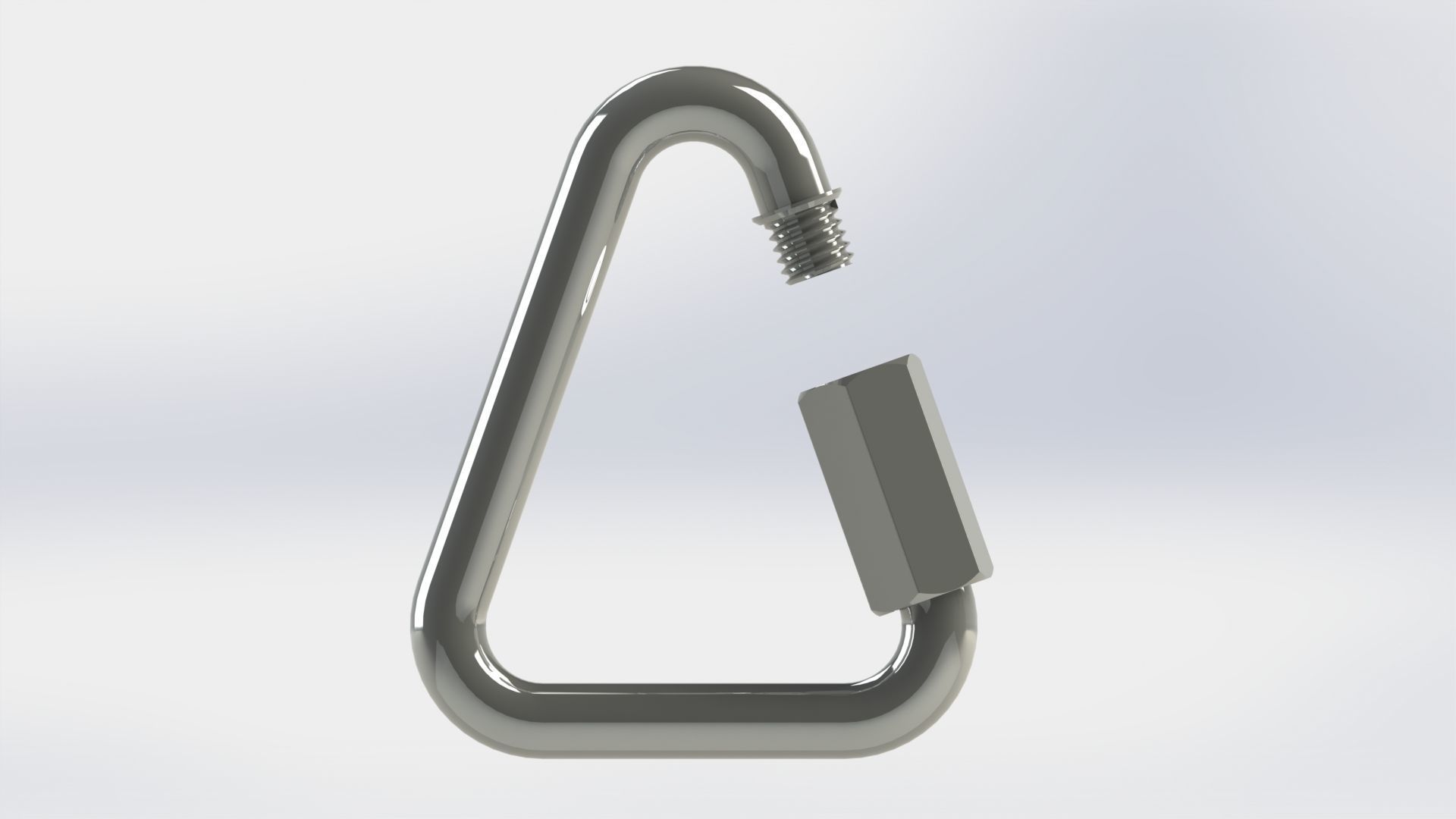 Triangular carabiner 3D model_5