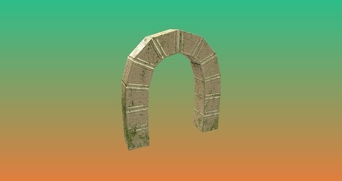 Low poly Jungle Arch for unity Game ready Free low-poly 3D model