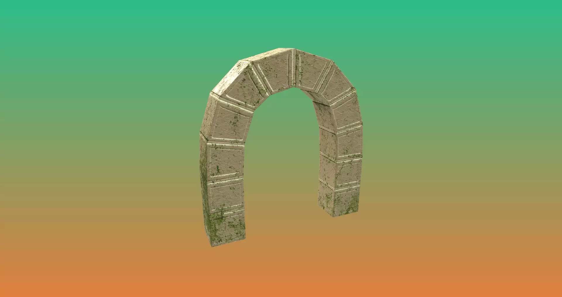 Low poly Jungle Arch for unity Game ready Free low-poly 3D model