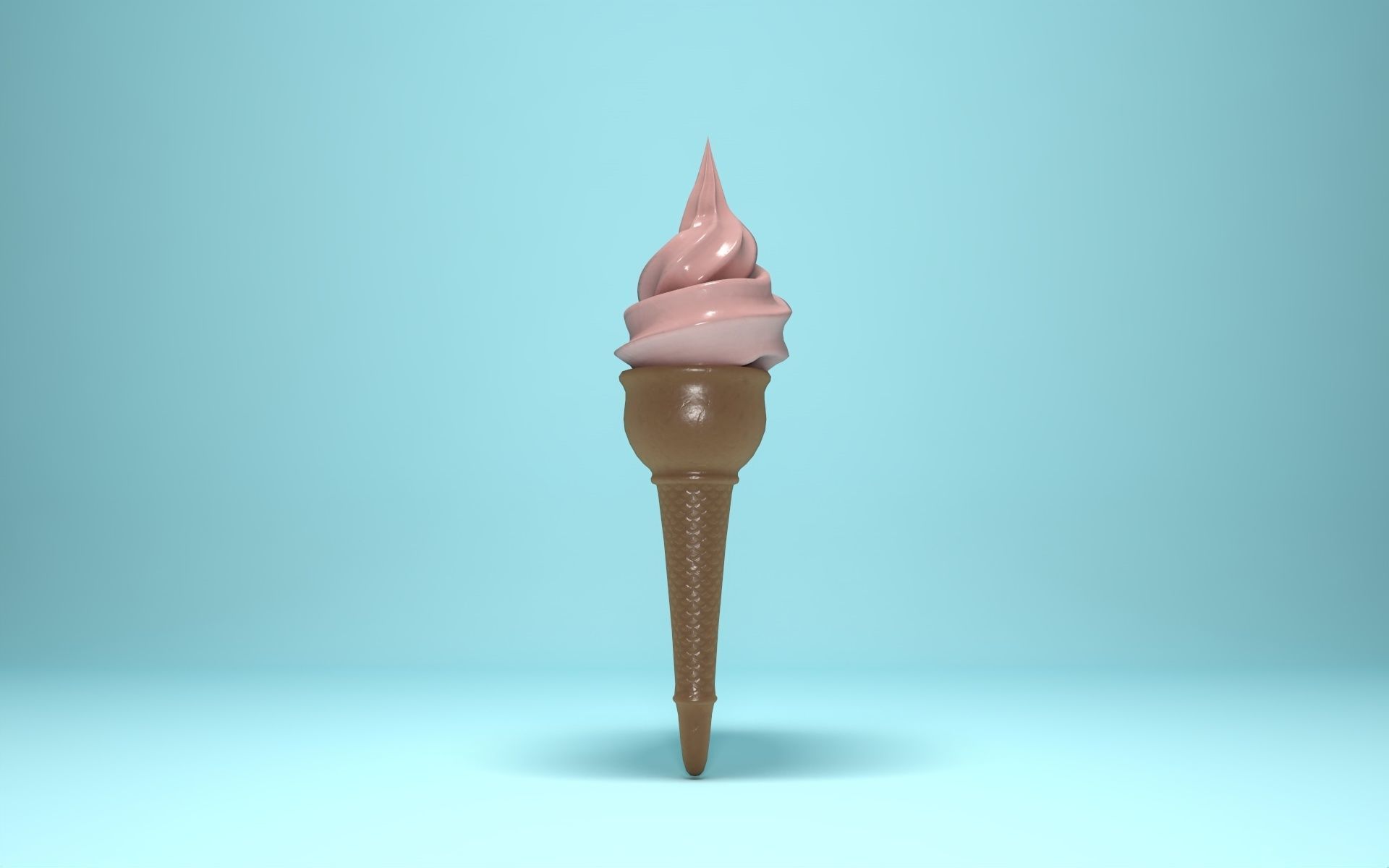 ice cream Free low-poly 3D model_1