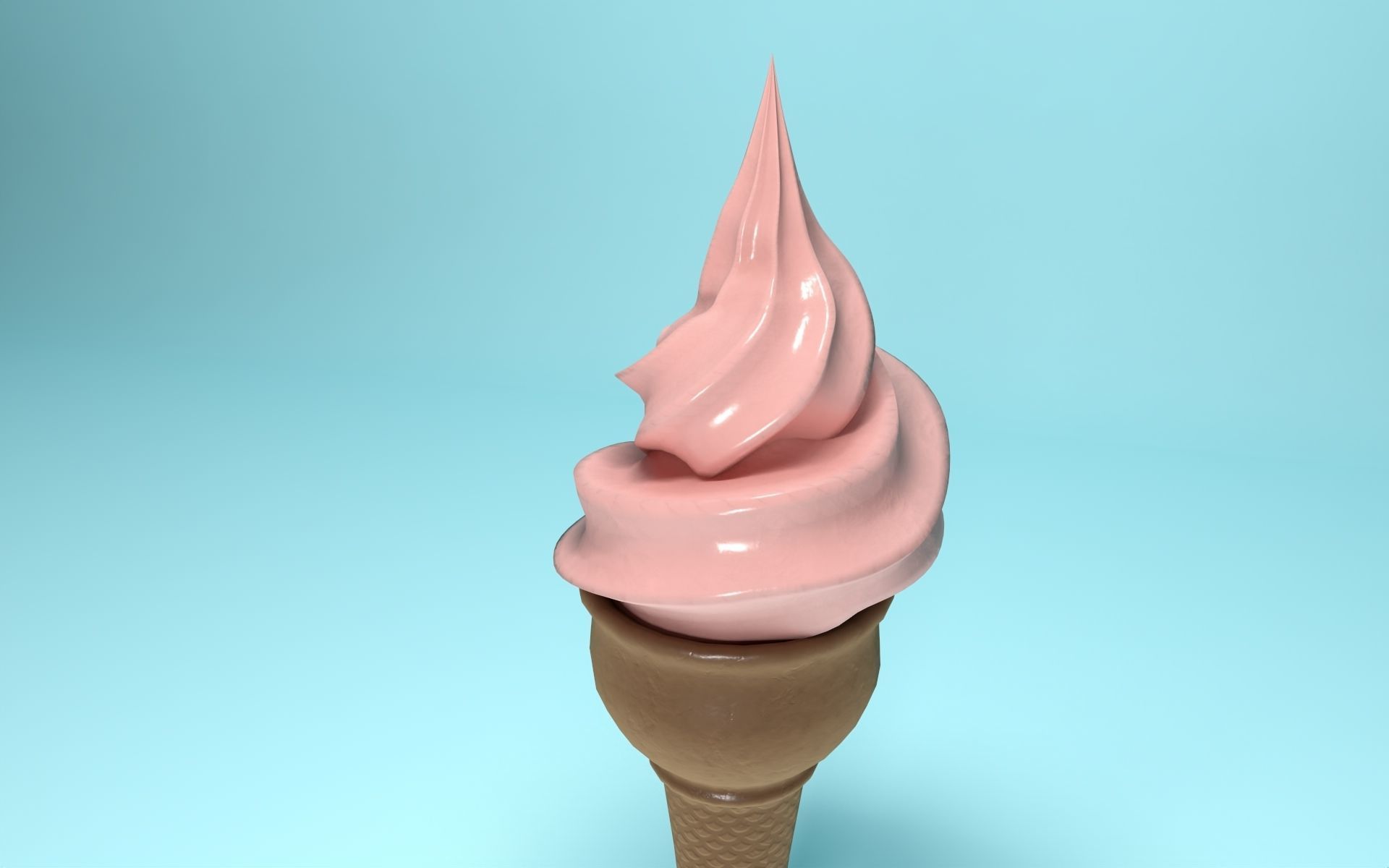 ice cream Free low-poly 3D model_2