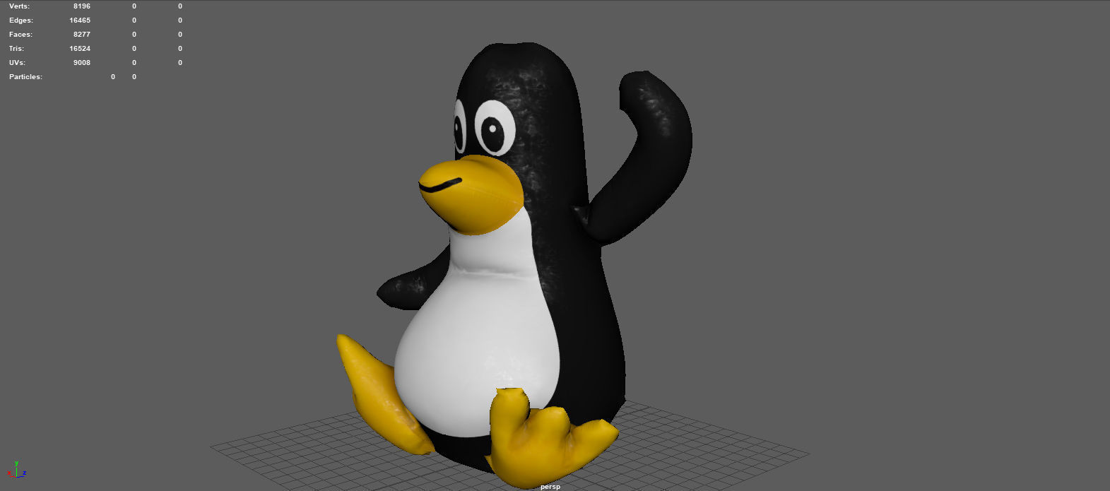 PINGUIN FLOAT Low-poly 3D model_6