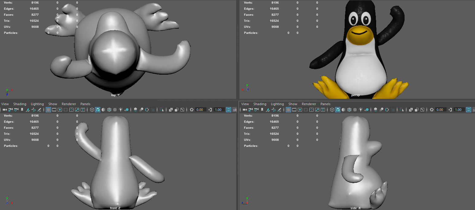 PINGUIN FLOAT Low-poly 3D model_11
